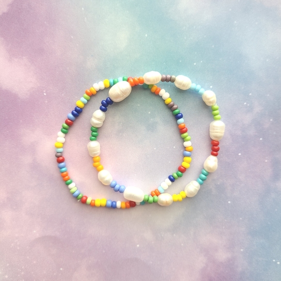 Seed Bead And Pearl Bracelet Set - Picture 8 of 8